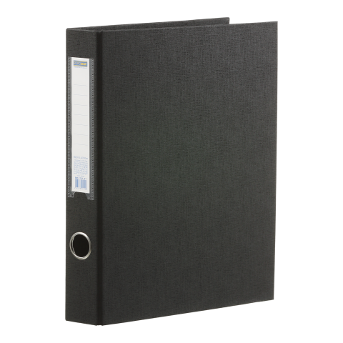 Папка-реєстратор двостороння, 2 D-обр.кільця, А4, ширина торця 40 мм, чорна, BM.3101-01 BUROMAX